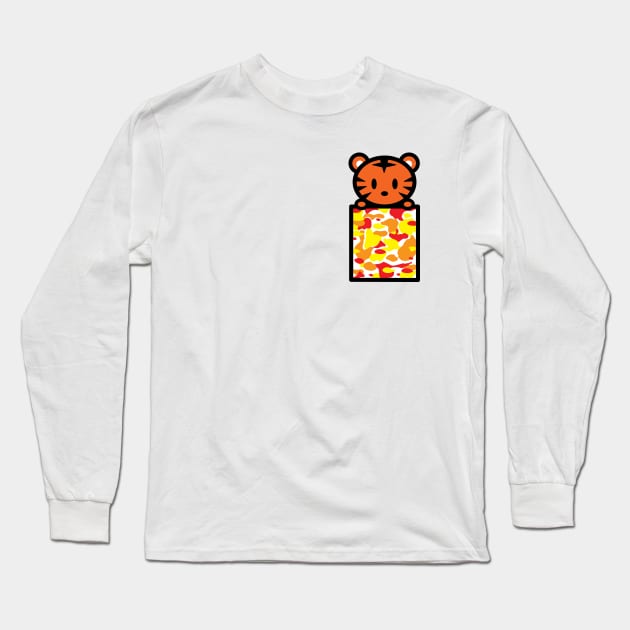 Year Of The Tiger Pocket Camo Bambu Brand Anime Cartoon Long Sleeve T-Shirt by Bambu